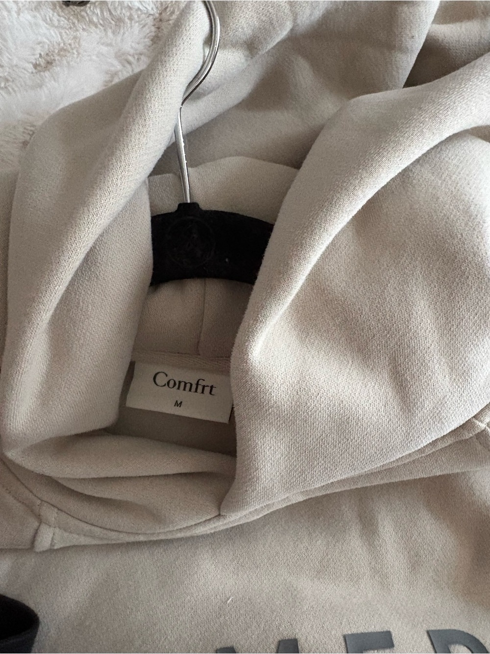 COMFRT Women's Cream Pullover Hoodie - Picture 2 of 2